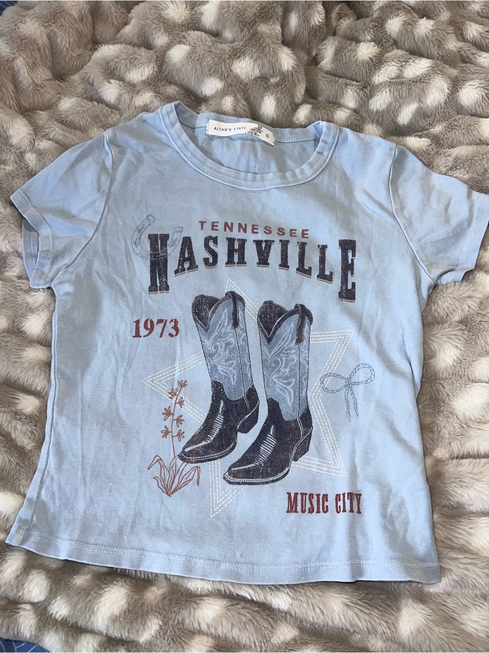 Altar’d State Nashville Graphic Tee S Cowboy Boots Music City
